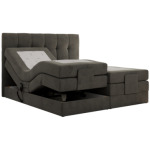 Łóżko kontynentalne VITTORIA 200x200 - H3 - ciemnoszary, welwet - regulacja elektryczna