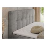 Łóżko kontynentalne VITTORIA 200x200 - H3 - jasnoszary, welwet - regulacja elektryczna