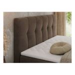 Łóżko kontynentalne VITTORIA 160x200 - H4 - brązowy, welwet - regulacja elektryczna