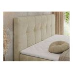 Łóżko kontynentalne VITTORIA 140x200 - H3 - beżowy, welwet - regulacja elektryczna