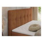 Łóżko kontynentalne VITTORIA 180x200 - H4 - pomarańczowy, struktura - regulacja elektryczna