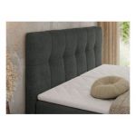 Łóżko kontynentalne VITTORIA 160x200 - H4 - ciemnoszary, struktura - regulacja elektryczna