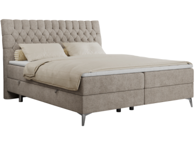 Łóżko kontynentalne MILEN 180x200 - Matana 17 - beżowy - OUTLETU