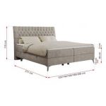 Łóżko kontynentalne MILEN 180x200 - Matana 17 - beżowy - OUTLETU