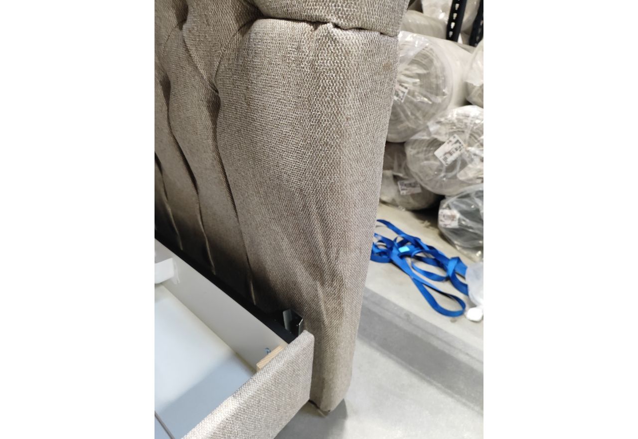 Łóżko kontynentalne MILEN 180x200 - Matana 17 - beżowy - OUTLETU