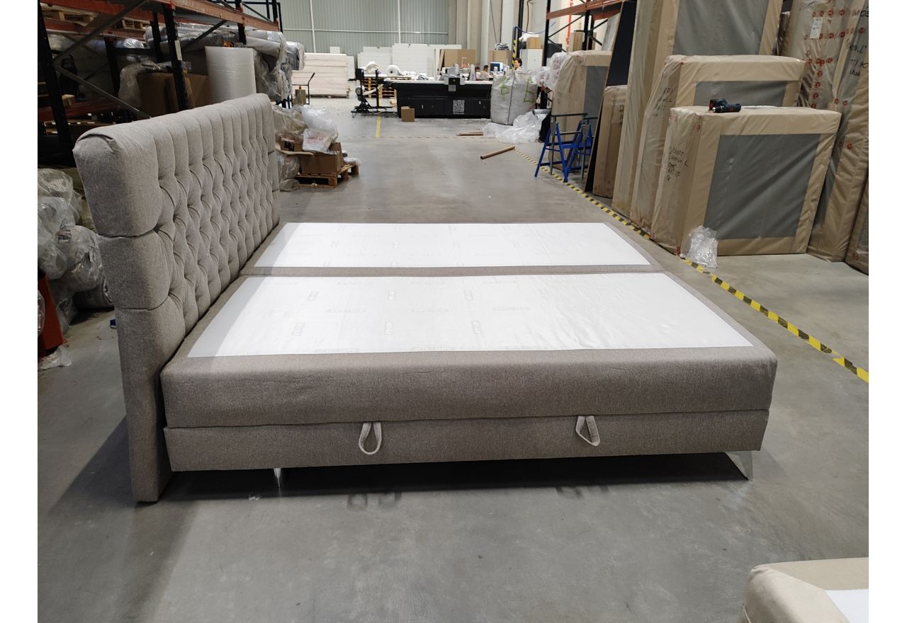 Łóżko kontynentalne MILEN 180x200 - Matana 17 - beżowy - OUTLETU