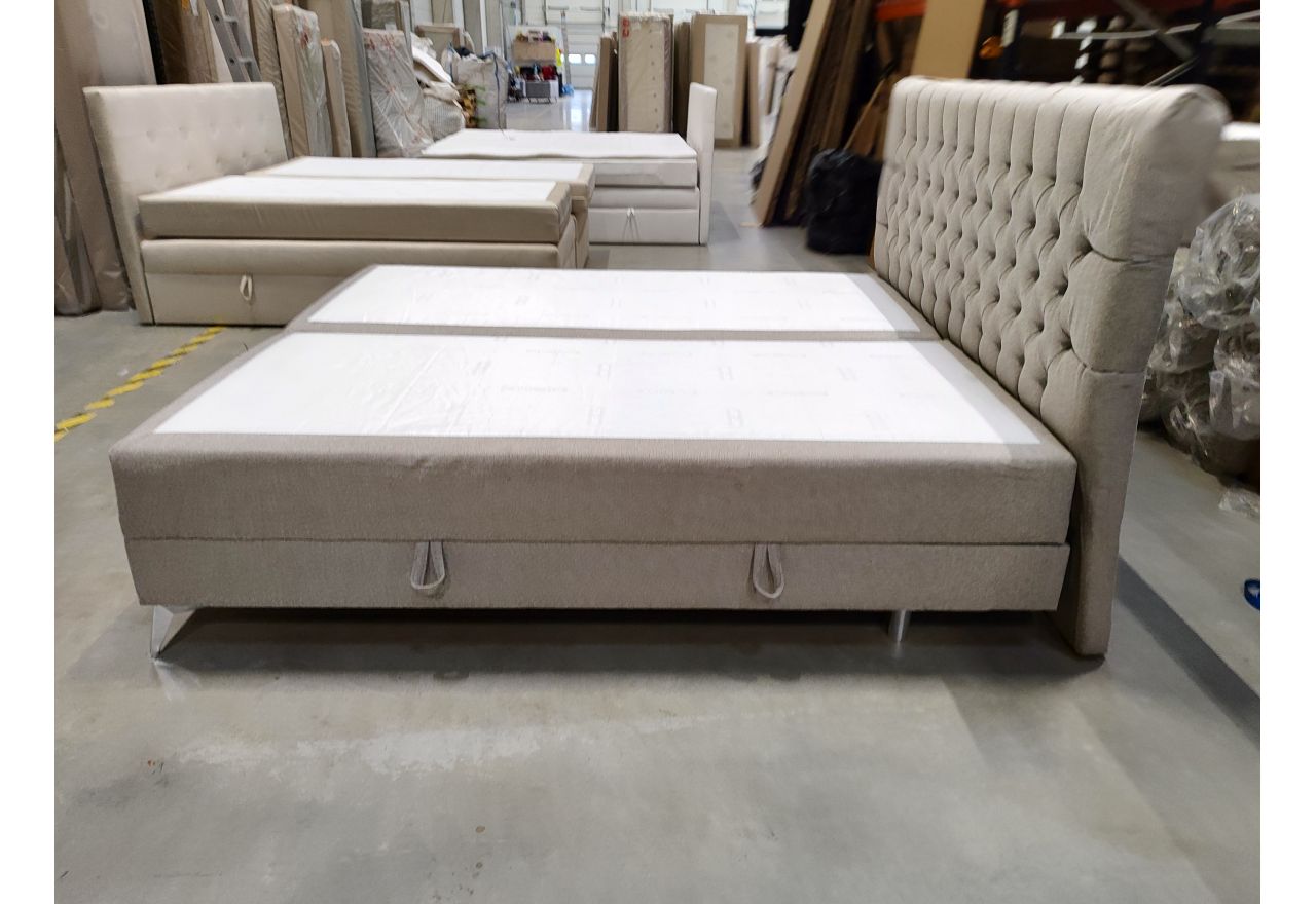 Łóżko kontynentalne MILEN 180x200 - Matana 17 - beżowy - OUTLETU