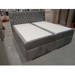 Łóżko kontynentalne PERA 200x200 - Monolith 84 - jasny szary - OUTLET