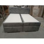 Łóżko kontynentalne PERA 200x200 - Monolith 84 - jasny szary - OUTLET