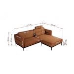 Narożnik SALENTO L - Matana 08 - pomarańczowy - OUTLET