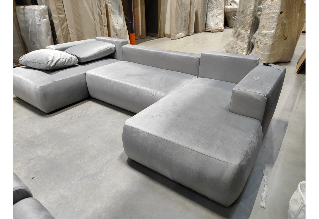 Narożnik TRENTINO U - Monolith 84 - jasny szary - OUTLET