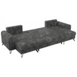 Narożnik AXEL U - uniwersalny - szary, sztruks