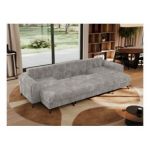 Narożnik AXEL U - uniwersalny - jasnoszary, sztruks