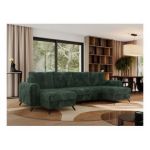 Narożnik AXEL U - uniwersalny - ciemnozielony, sztruks