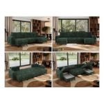 Narożnik AXEL U - uniwersalny - ciemnozielony, sztruks