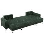 Narożnik AXEL U - uniwersalny - ciemnozielony, sztruks