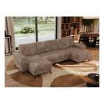 Narożnik AXEL U - uniwersalny - brązowy, sztruks