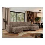 Narożnik AXEL U - uniwersalny - brązowy, sztruks