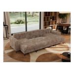 Narożnik AXEL U - uniwersalny - brązowy, sztruks