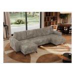 Narożnik AXEL U - uniwersalny - jasnobrązowy, sztruks