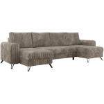 Narożnik AXEL U - uniwersalny - jasnobrązowy, sztruks