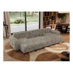 Narożnik AXEL U - uniwersalny - jasnobrązowy, sztruks