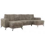 Narożnik AXEL U - uniwersalny - jasnobrązowy, sztruks