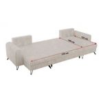 Narożnik AXEL U - uniwersalny - beżowy, sztruks