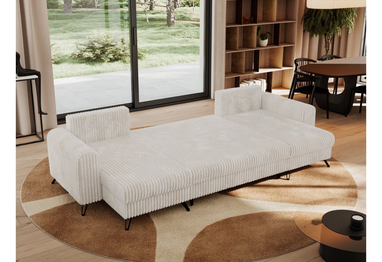 Narożnik AXEL U - uniwersalny - beżowy, sztruks