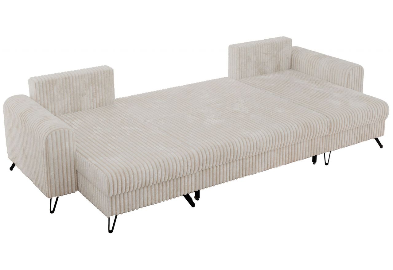 Narożnik AXEL U - uniwersalny - beżowy, sztruks