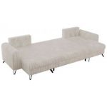 Narożnik AXEL U - uniwersalny - beżowy, sztruks