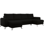 Narożnik AXEL U - uniwersalny - czarny, boucle