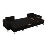 Narożnik AXEL U - uniwersalny - czarny, boucle