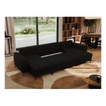 Narożnik AXEL U - uniwersalny - czarny, boucle