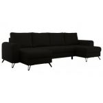 Narożnik AXEL U - uniwersalny - czarny, boucle