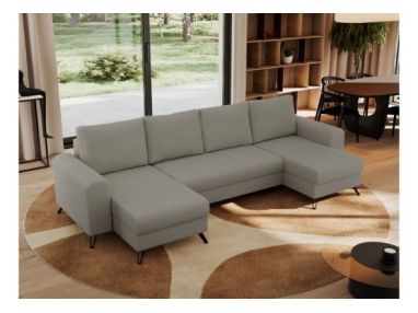 Narożnik AXEL U - uniwersalny - jasnoszary, boucle