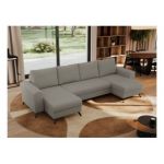 Narożnik AXEL U - uniwersalny - jasnoszary, boucle