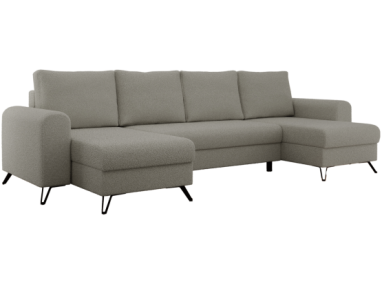 Narożnik AXEL U - uniwersalny - jasnoszary, boucle