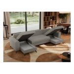 Narożnik AXEL U - uniwersalny - jasnoszary, boucle