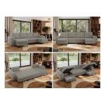 Narożnik AXEL U - uniwersalny - jasnoszary, boucle