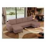 Narożnik AXEL U - uniwersalny - różowy, boucle