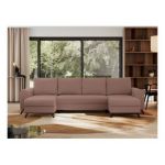 Narożnik AXEL U - uniwersalny - różowy, boucle