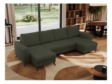 Narożnik AXEL U - uniwersalny - zielony, boucle