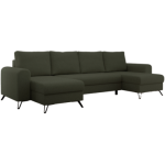 Narożnik AXEL U - uniwersalny - zielony, boucle