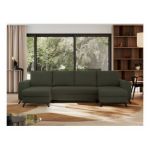 Narożnik AXEL U - uniwersalny - zielony, boucle