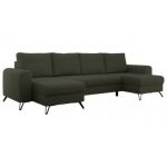 Narożnik AXEL U - uniwersalny - zielony, boucle