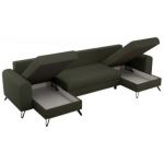 Narożnik AXEL U - uniwersalny - zielony, boucle