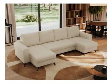 Narożnik AXEL U - uniwersalny - kremowy, boucle