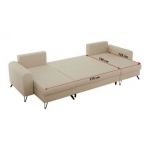 Narożnik AXEL U - uniwersalny - kremowy, boucle