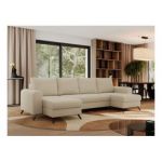 Narożnik AXEL U - uniwersalny - kremowy, boucle